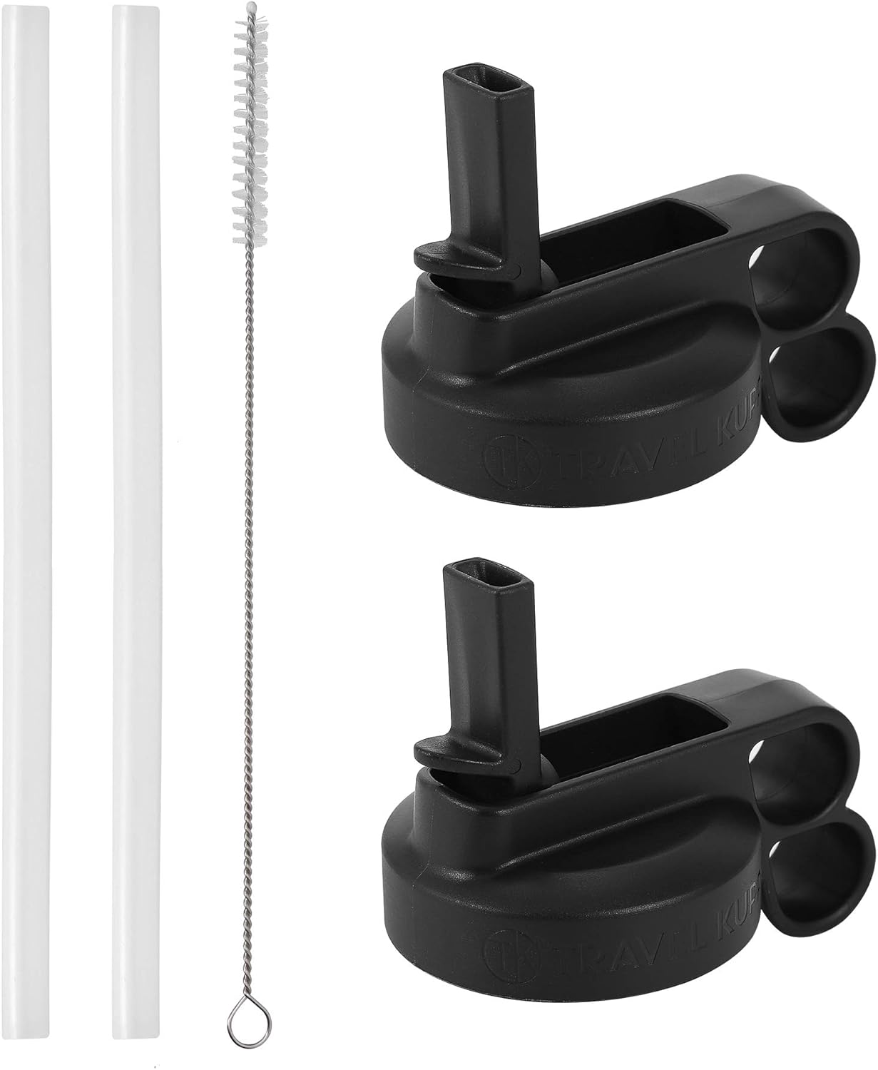 Wide Mouth Water Bottle Lid Set with Straw